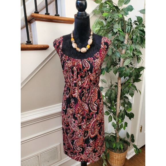 Liz Claiborne Women Multicolor Sleeveless Scoop Neck Knee Length Dress Size 18W - Picture 1 of 11